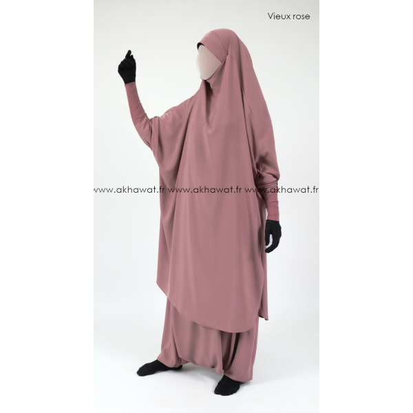 Tight sleeves Jilbab with harem pants