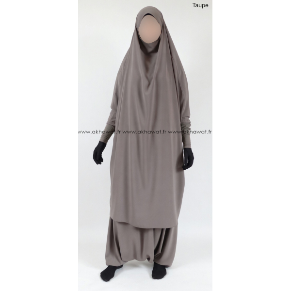 Tight sleeves Jilbab with harem pants