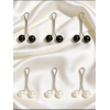 6 Pearl shape Hijab clips