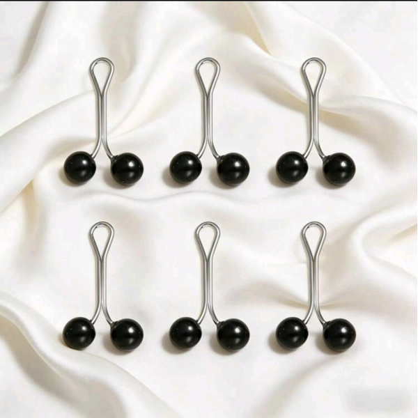 6 Pinces attache-hijab - Perle