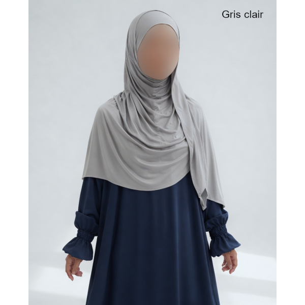 Hijab bonnet intégré simple - Jersey