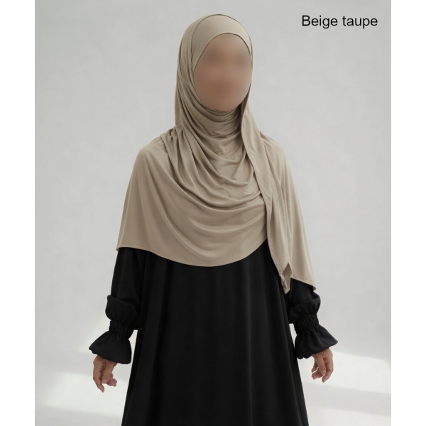 Hijab bonnet intégré simple - Jersey