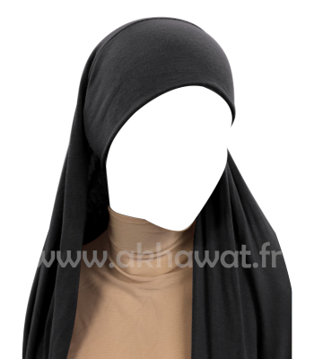 Hijab bonnet intégré simple - Jersey