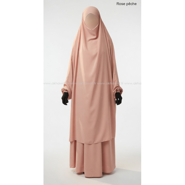 Jilbab Microfibre Léger 2 pièces jupe - El bassira