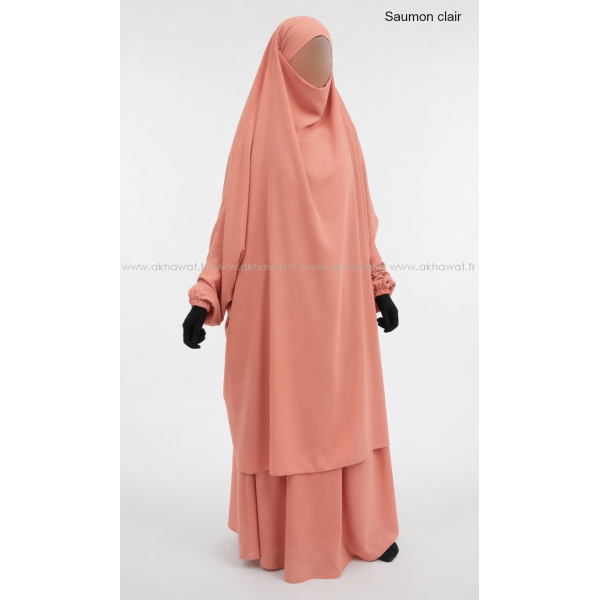 Jilbab Microfibre Léger 2 pièces jupe - El bassira