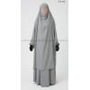 Light microfiber French Jilbab with flared skirt