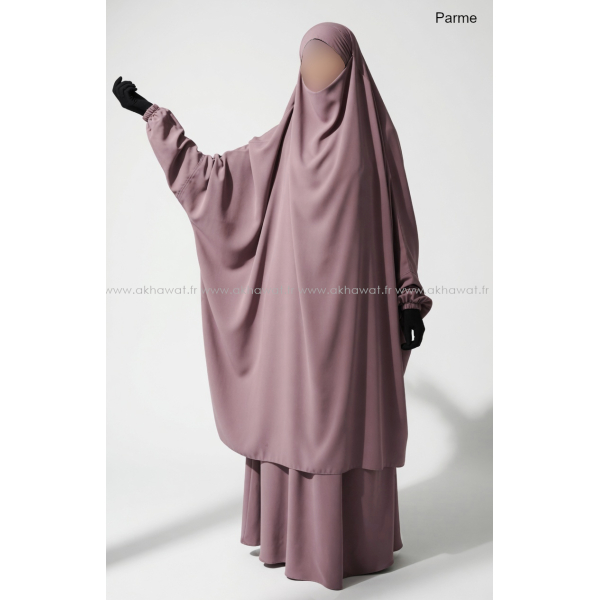 Light microfiber French Jilbab with flared skirt