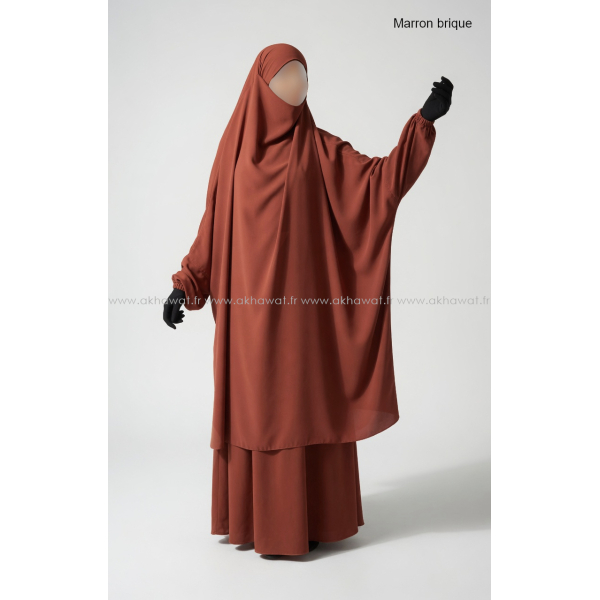 Jilbab Microfibre Léger 2 pièces jupe - El bassira