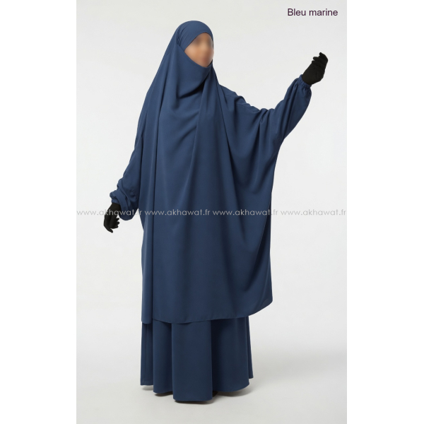 Light microfiber French Jilbab with flared skirt