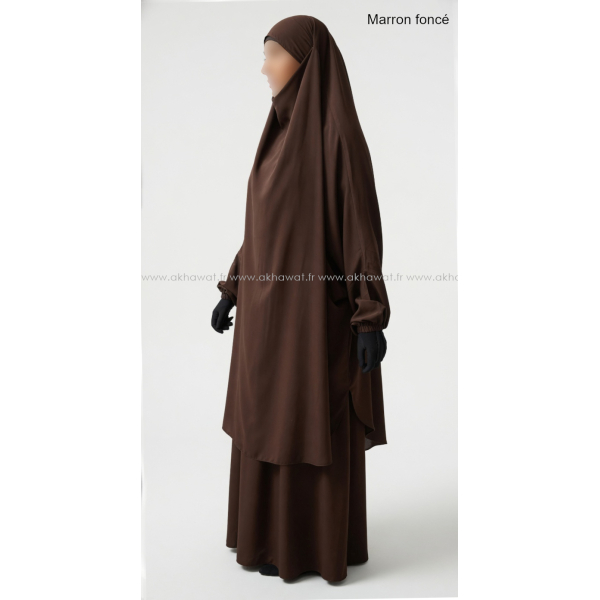 Jilbab Microfibre Léger 2 pièces jupe - El bassira