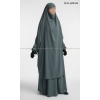 Light microfiber French Jilbab with flared skirt