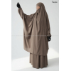Light microfiber French Jilbab with flared skirt