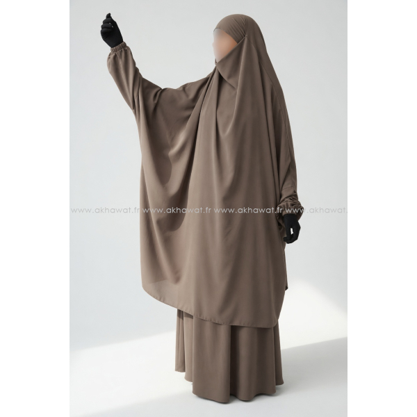 Light microfiber French Jilbab with flared skirt