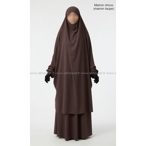 Jilbab Microfibre Léger 2 pièces jupe - El bassira