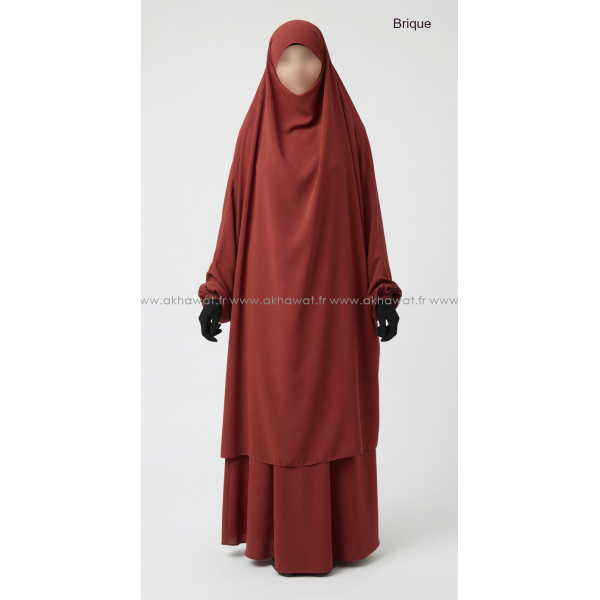 Jilbab Microfibre Léger 2 pièces jupe - El bassira