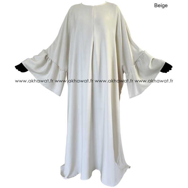 Ruffled sleeves large abaya