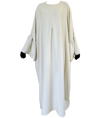 Abaya Papillon Jazz satiné - Manches volants