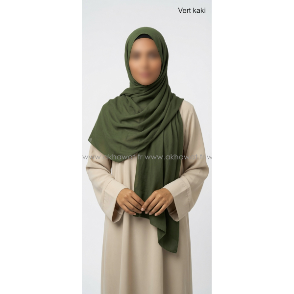 Grand hijab 100 % coton - Modal léger
