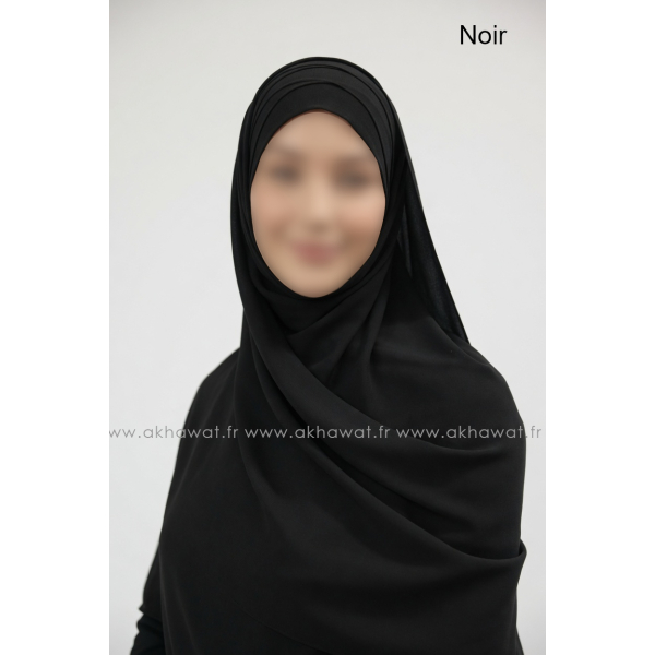 Hijab bonnet plissé - Tout mousseline crêpe