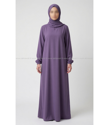 Abaya Microfibre léger - manches élastiquées - El bassira