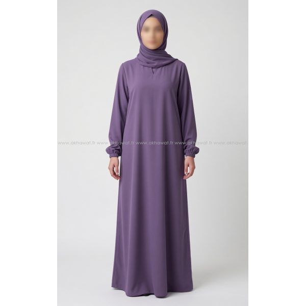 Abaya Microfibre léger - manches élastiquées - El bassira