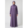 Abaya Microfibre léger - manches élastiquées - El bassira