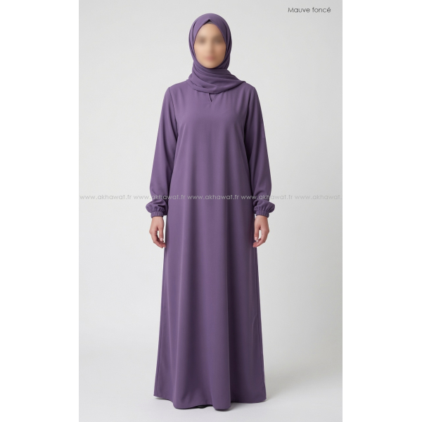Abaya Microfibre léger - manches élastiquées - El bassira