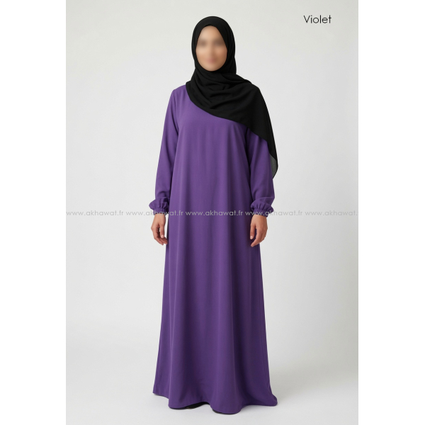 Abaya - Light microfibre - with elastic cuffs - El bassira