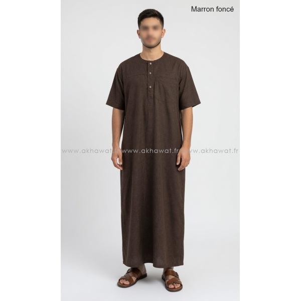 Qamis IKAF style coton - Manches courtes
