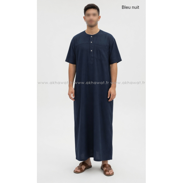 Qamis IKAF style coton - Manches courtes
