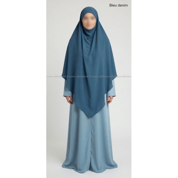 Light microfibre khimar - 125 cm