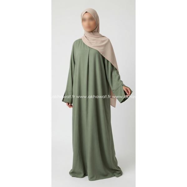 Linen style Abaya in Viscose