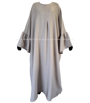 Ruffled sleeves large abaya