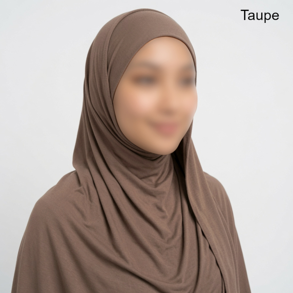 Hijab bonnet intégré simple - Jersey
