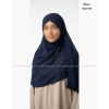 Hijab bonnet intégré croisé - Bi-matière