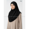 Hijab bonnet intégré croisé - Bi-matière