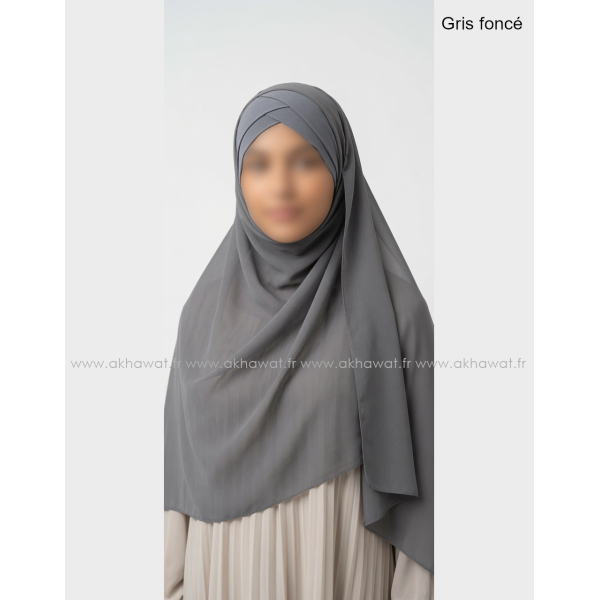 Ready to wear - Crossed hijab - Crepe & Viscose