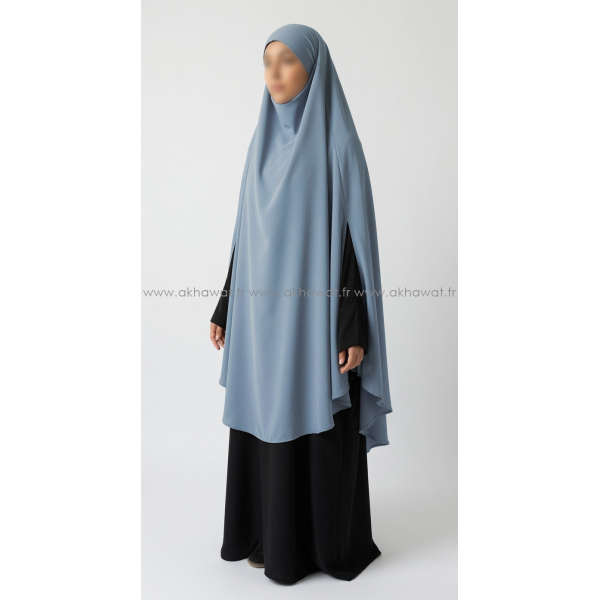 Khimar Cape avec fentes - Soie de Médine - 145 cm