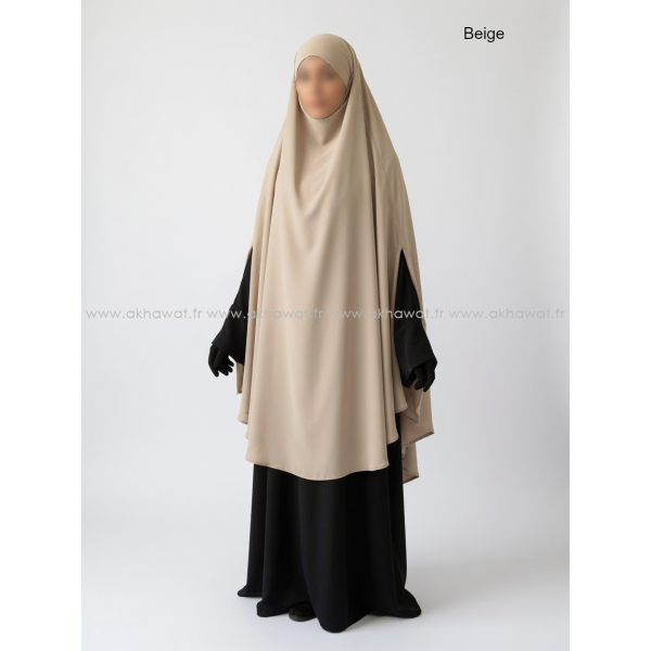 Khimar Cape avec fentes - Soie de Médine - 145 cm