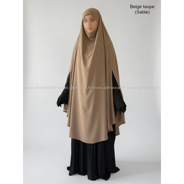 Khimar Cape avec fentes - Soie de Médine - 145 cm