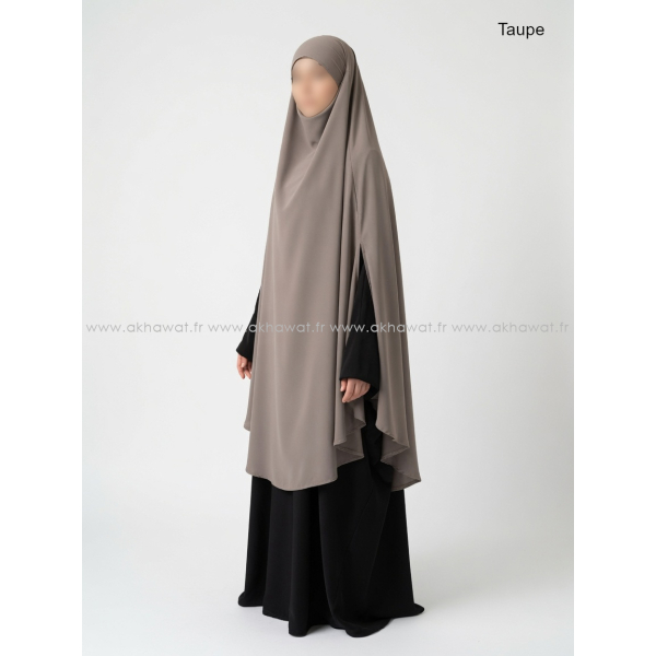 Khimar Cape avec fentes - Soie de Médine - 145 cm