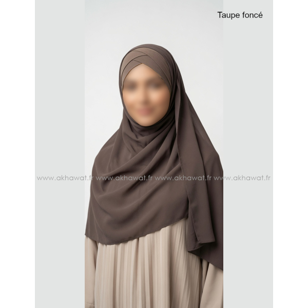 Ready to wear - Crossed hijab - Crepe & Viscose