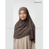 Hijab bonnet intégré croisé - Bi-matière