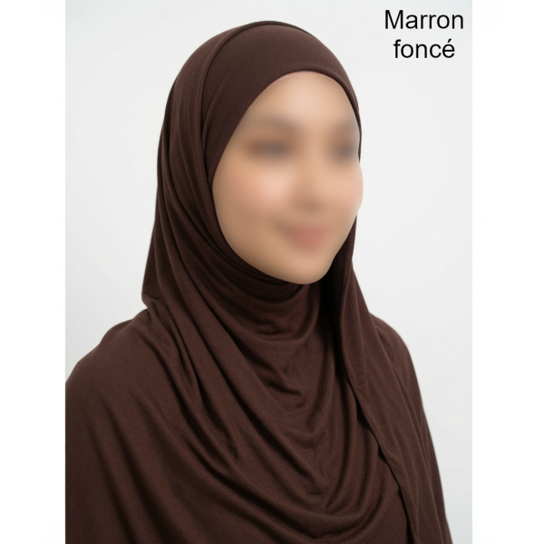 Hijab bonnet intégré simple - Jersey