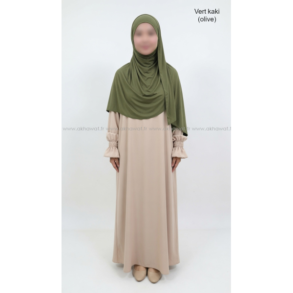 Hijab bonnet intégré simple - Jersey