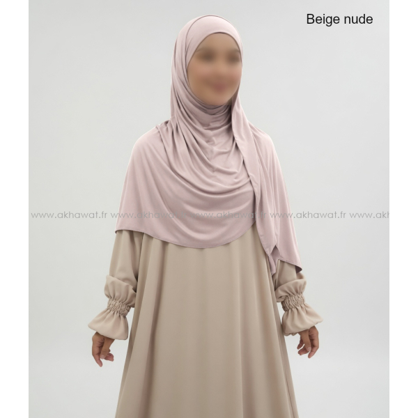 Hijab bonnet intégré simple - Jersey