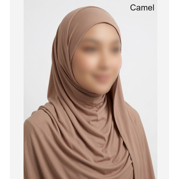 Hijab bonnet intégré simple - Jersey