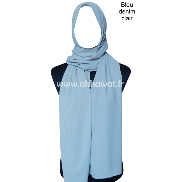 Hijab mousseline crêpe Opaque - 200X75 cm