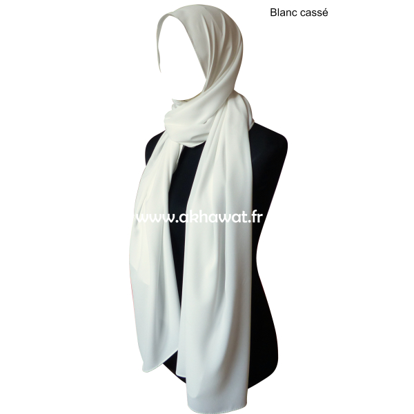 Hijab mousseline crêpe Opaque - 200X75 cm