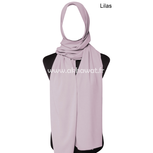 Hijab mousseline crêpe Opaque - 200X75 cm
